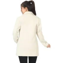 lady leaf Suede Solid Coat For Women image 2