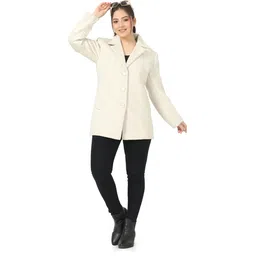 lady leaf Suede Solid Coat For Women image 5