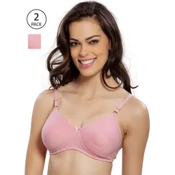 Lady Love Pack Of 2 Pink Cotton Bra-picture-36