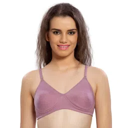 Lady Love Pink Solid Non Padded Non Wired T Shirt Bra-picture-38
