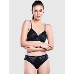 Lady Love Women Black Solid Lingerie Set LLSET9054-picture-35