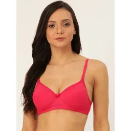 Lady Lyka Fuchsia Non Wired Padded T-Shirt Bra-picture-36