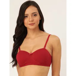 Lady Lyka Maroon Solid Non-Wired Lightly Padded T-shirt Bra SWEET18-MRN-picture-19