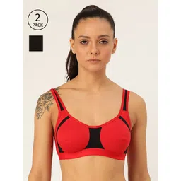 Lady Lyka Pack of 2 Red & Black Solid Non-Wired Non Padded Beginners Bra YOUNGSTER-01-picture-41