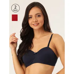 Lady Lyka Pack Of 2 Solid Non-Wired Lightly Padded T-shirt Bras SWEET18-picture-19