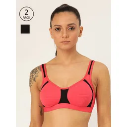 Lady Lyka Pack Of 2 Solid Non-Wired Non Padded Beginners Bra YOUNGSTER-01-PLM-BLK-picture-30