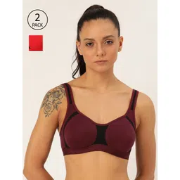 Lady Lyka Pack Of 2 Solid Non-Wired Non Padded Workout Bras YOUNGSTER-01-picture-31