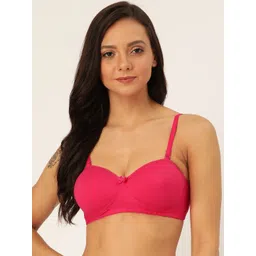 Lady Lyka Pink Solid Non-Wired Lightly Padded T-shirt Bra SWEET18-FCA-picture-42
