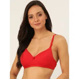 Lady Lyka Red Non Wired Padded T-Shirt Bra-picture-43