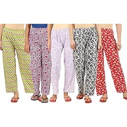lady willington Women's Track Pant Lower Cotton Printed Payjama/Lounge Wear –Soft Cotton Night Wear/Pyjama for Women(Pack of 3 and 5Pcs), Prints May Vary (Assorted Pyjama),-picture-23