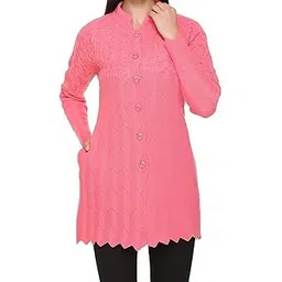 lady willington Women's Wool Round Neck Cardigan-picture-22