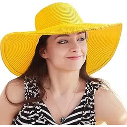 ladybro Women's Wide Brim Sun Hat - Sun Protection Floppy Straw Hat Summer Beach Hat-picture-22