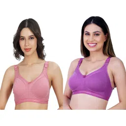 ladyland Pack of 2 Women T-Shirt Non Padded Bra-picture-23