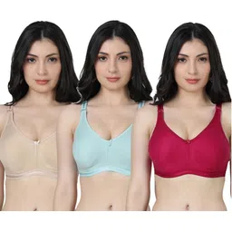 ladyland Pack of 3 Women T-Shirt Non Padded Bra-picture-22