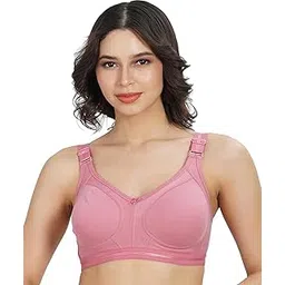 ladyland Women's Full Coverage Hosiery Bra for Women with 4 Hook Back Adjustable Strap, Wire Free & Non - Padded Bra, Antibacterial, Cup Size-C, Pack of 1-picture-25