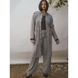 Lafaani Black & Grey Sonder Unisex Trans-seasonal Overlay & Patch Pocket Pants-picture-31