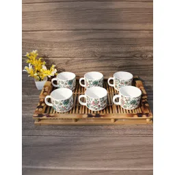 laghima jadon Multicoloured Floral Printed Ceramic Glossy Cups Set of Cups and Mugs-picture-30