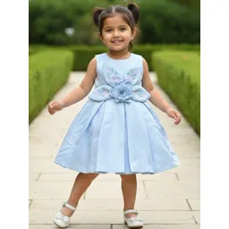 Lagorii Applique Satin Fit & Flare Dress-picture-23