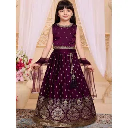 Lagorii Girls Embellished Ready to Wear Lehenga & Blouse With Dupatta-picture-21