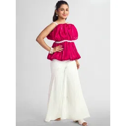 Lagorii Girls Pleated Top with Palazzos-picture-21