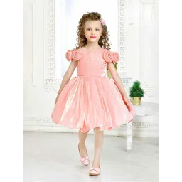 Lagorii Girls Satin Fit & Flare Dress-picture-27