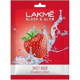 Lakme Blush & Glow Strawberry Sheet Mask, 25 ml-image-6