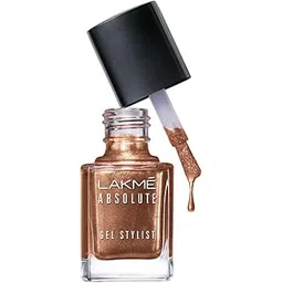 Lakmé Absolute Gel Stylist Nail Color, Gold Dust, 12 ml-image-2