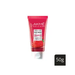 Lakme Blush & Glow Strawberry Gel Face Wash 100% Real Strawberry Extract-image-7