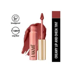 lakme Double Duty Lip & Cheek Mousse Matte Lipstick with Soft Blush - Burgundy Lush-picture-15