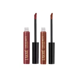 Lakme Forever Matte Nude Dream + Nude Twist Liquid Lip Color Dream Combo-image-6