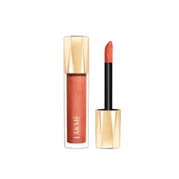 Lakme Glitterati Non-Sticky Hydrating Lip Glaze- 5ml - 302 Honey Haze-picture-21