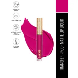 Lakme Rouge Bloom Waterproof Matte Liquid Lipstick 3.5ml - Fierce Fuchsia 502-picture-30