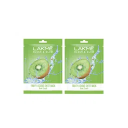Lakme Set Of 2 Blush & Glow Kiwi Sheet Mask - 25ml Each-picture-19