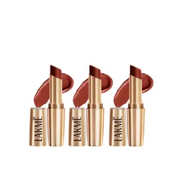 Lakme Set of 3 9to5 Powerplay Priming Matte Lipstick Lasts 16Hr 3.6g Each - Red Rust-image-6