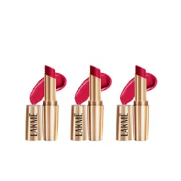 Lakme Set of 3 9to5 Powerplay Priming Matte Lipstick With Vit E 3.6g each - Iconic Red-image-40
