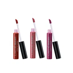 Lakme Set of 3 Forever Matte Liquid Lip Colour 5.6ml Each-Red Cherry,Wine Glow,Pink Ballet-image-22