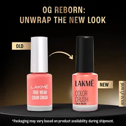 lakme LAKMÉ True Wear Color Crush Glossy Finish Nail Polish, Long Lasting & Vibrant Nail Paint, 42, 6Ml image 3