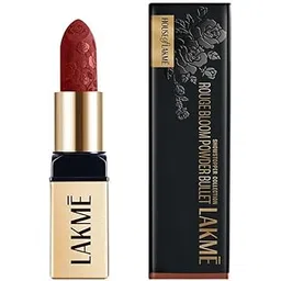 Lakme Rouge Bloom Powder Matte Bullet, High Impact matte finish, weightless & long-lasting up to 10hrs, infused with vita rose for smooth & moisturised lips, blurs lip lines - Brick Bloom-picture-27