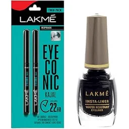 LAKMÉ Set Of Matte Insta-Liner & 2 Eyeconic Kajal Stick, Multi-picture-37