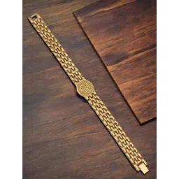 LAKSH Men Stainless Steel Gold-Plated Armlet Bracelet-picture-22