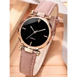 LAKSH Unisex Dial & Leather Straps Analogue Watch MG Leather Peach AvWS image 1