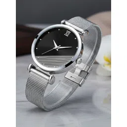 LAKSH Unisex Dial & Stainless Steel Bracelet Style Straps Analogue Watch Ulta kaan Black-picture-35