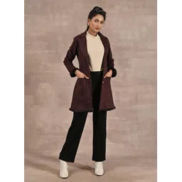 lakshita Suede Solid Coat For Women-picture-10