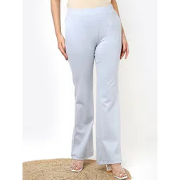 Lakshita Women Blue Mid-Rise Relaxed Fit Viscose Rayon Trouser-picture-14