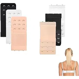 lakshminarayan sales 6pcs Elastic Bra Hook Strap Extensions, Bra Increase Band Length 3 Hooks 3 Rows, 2 Hooks 3 Rows extender for Women-picture-43
