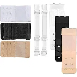 lakshminarayan sales 6pcs Elastic Bra Hook Strap Extensions + Clear Bra Strap Non-Slip Adjustable Bra Strap Transparent Shoulder Strap for women-picture-14