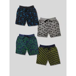 LAKSIMA Pack of 4 Kids Printed Outdoor Shorts-picture-36