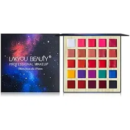 Lakyou Beauty Multi-Shade Lip Palette with 25 Colors, 24g | Versatile Lipstick Palette | Bold, Nude, and Vibrant Shades for Every Occasion-image-0