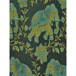 Lal Haveli Green & Blue Floral Printed Square Cushion Cover image 4