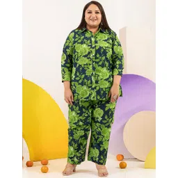 LALI JAIPUR Floral Printed Shirt Collar Neck Shirt With Trousers Co-Ords-picture-20